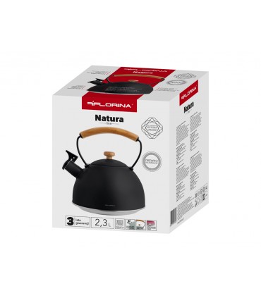 CZAJNIK NIERDZEWNY 2,3L NATURA LINE CZARNY