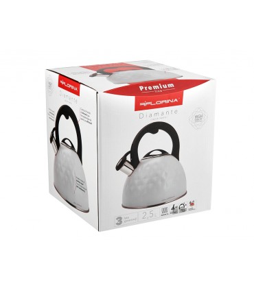 CZAJNIK NIERDZEWNY 2,5L DIAMANTE BIAŁY
