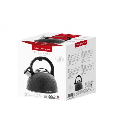 CZAJNIK NIERDZEWNY 2,5L DIAMANTE SZARY