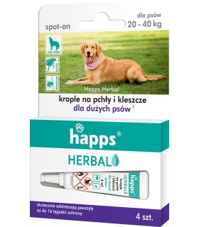 BROS HAPPS - HERBAL KROPLE DLA D.PSÓW 20-40kg 16ml