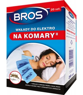 BROS K - WKŁADY DO ELEKTRO NA KOMARY 20szt.