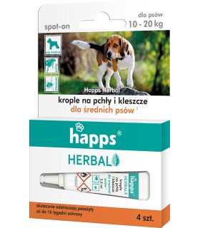 BROS HAPPS - HERBAL KROPLE DLA Ś.PSÓW 10-20kg 10ml