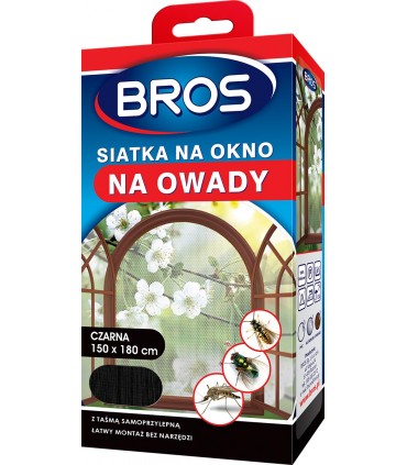 BROS M - SIATKA NA OKNO 150x180 CZARNA