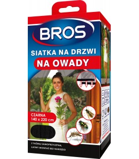 BROS M - SIATKA NA DRZWI 140x220cm CZARNA