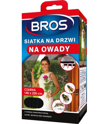 BROS M - SIATKA NA DRZWI 140x220cm CZARNA