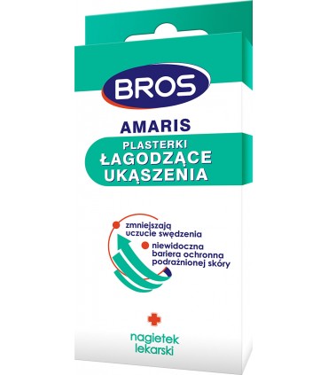 BROS AMARIS - PLASTERKI ŁAGODZĄCE UKĄSZENIA 20szt.