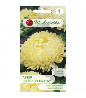 L - ASTER CHIŃSKI PEONIOWY ŻÓŁTY 1g /1/