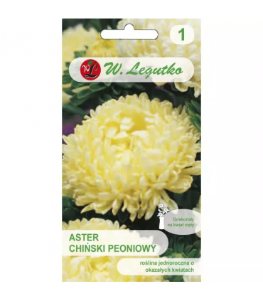 L - ASTER CHIŃSKI PEONIOWY ŻÓŁTY 1g /1/