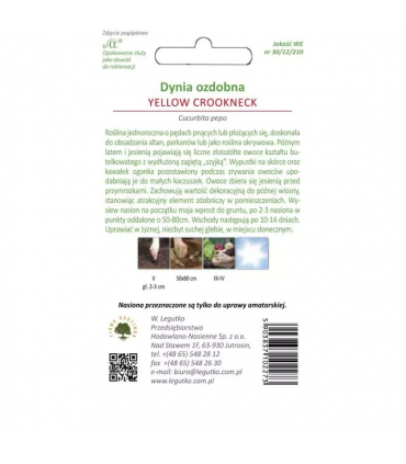 L - DYNIA OZDOBNA YELLOW CROOCKNECK 1g /2/