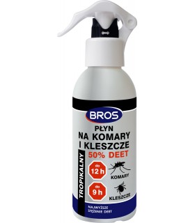 BROS K - PŁYN KOMARY I KLESZCZE 50%DIEET 130ml