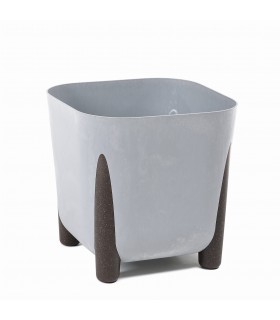 Donica FRIDA kwadrat 260x260 recycled - szary bet.