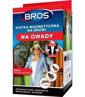 BROS M - SIATKA Z MAGNESEM 160x220cm BIAŁA