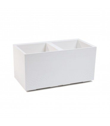 Kwietnik KARO 800x400x400 beton recycled - biały *