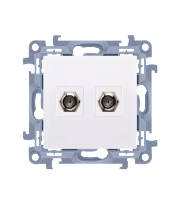 SIMON 10 MODUŁ BIAŁY GNIAZDO 2X TV TYP F