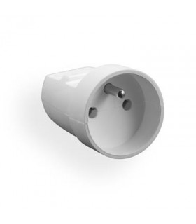 G-10 GNIAZDO PRZENOŚNE OKRĄGŁE 1X Z/U BIAŁY