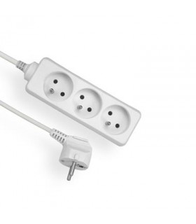 PRZEDŁ. LISTW. 3X Z/U OKRĄGŁY 3X1.0 5.0M BIAŁY