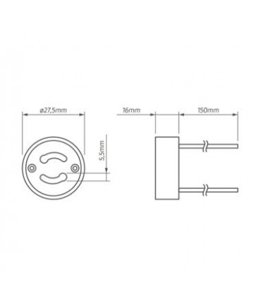 GZ10 OPRAWKA CERAMICZNA GU10/GZ10