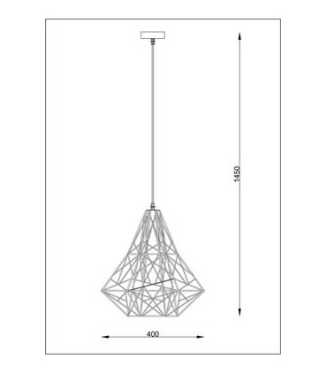 LAMPA WISZĄCA ZWIS SKELETON E27 INDUST. DRUC. CZA.
