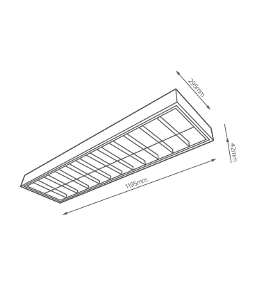 OPRAWA RASTR. FOCUS LED BIAŁY NT 2X 21W 840 4000K