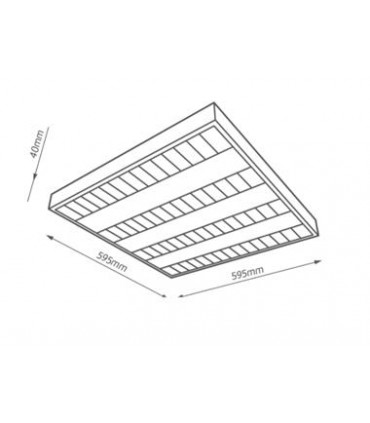OPRAWA RASTR. FOCUS LED NT 4X10W 4000K 595X595