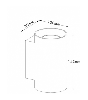 OPRAWA ŚCIENNA KINKIET SPOT SANDY WL ROUND BIAŁY
