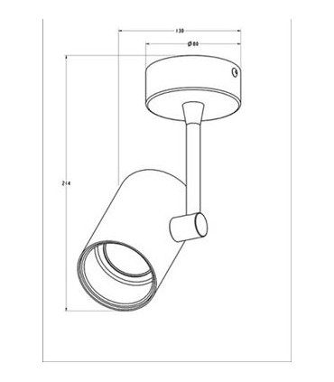 OPRAWA ŚCIENNA KINKIET SPOT TORI SL 1 BIA/ZŁOTY
