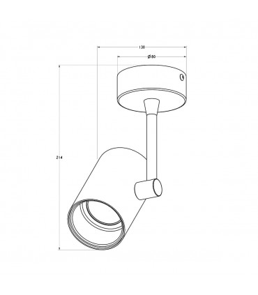 OPRAWA ŚCIENNA KINKIET SPOT TORI SL 1 CZARN/ZŁOTY
