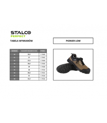 PÓŁBUT SKÓRZANY PIONIER LOW S3S r. 44 S-79498