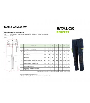 SPODNIE DO PASA DAMSKIE VIKI "2XL" S-79351