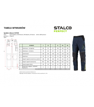 SPODNIE ROBOCZE VIKTOR granatowe XL