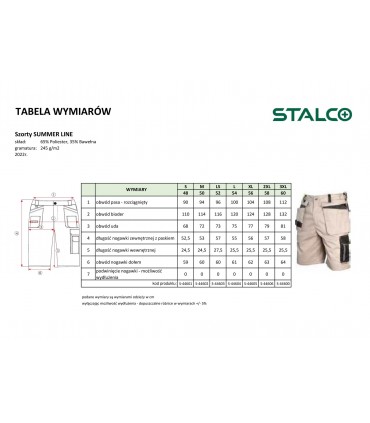 SZORTY ROB. SUMMER LINE PIASKOWE, LS-52 S-44603