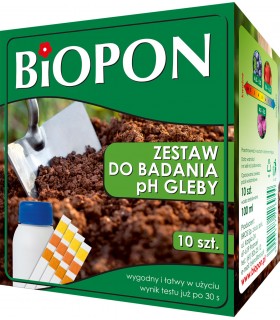 BOPON ZESTAW DO BADANIA PH GLEBY 10szt.+100ml