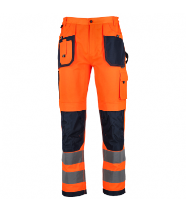 SPODNIE ROBOCZE OSTRZEG. BASIC NEON LINE POM. M