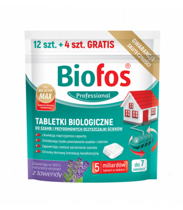 BIOFOS TABLETKI DO SZAMB 12szt+4 szt