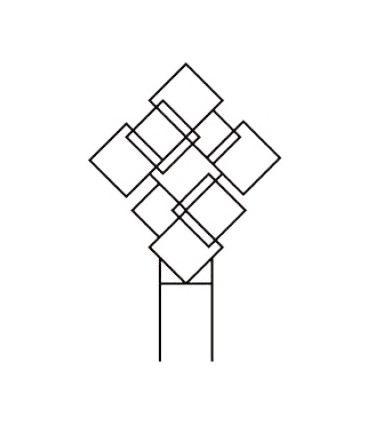 FP PODPORA DO ROŚLIN ECO KWADRATY ZIELONY