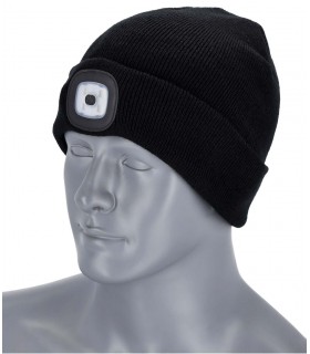 CZAPKA ZIMOWA Z LATARKĄ RAY czarny 54-62 ONE SIZE