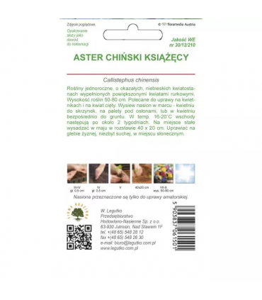 L - ASTER CHIŃSKI KSIĄŻĘCY NIEBIESKI 1g /1/