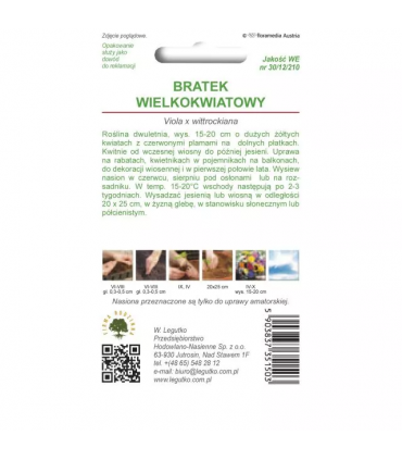 L - BRATEK ŻÓŁTY Z PLAMĄ CZERW. 0,4g /2/