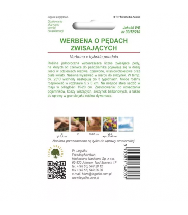 L - WERBENA OGRODOWA O PĘDACH ZWIS. MIX 0,3g /2/