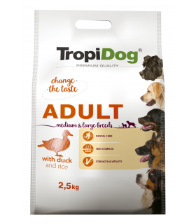TROPIDOG PREMIUM ADULT M&L DUCK&RICE 2,5kg