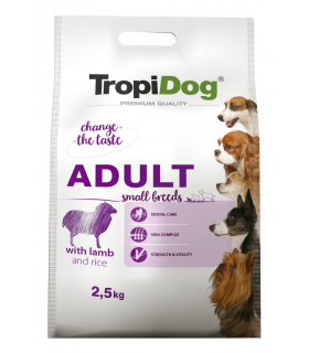 TROPIDOG PREMIUM ADULT S LAMB&RICE 2,5kg
