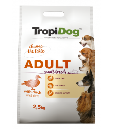 TROPIDOG PREMIUM ADULT S DUCK&RICE 2,5kg