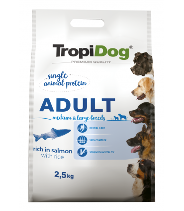 TROPIDOG PREMIUM ADULT M&L RICH IN SALMON 2,5kg
