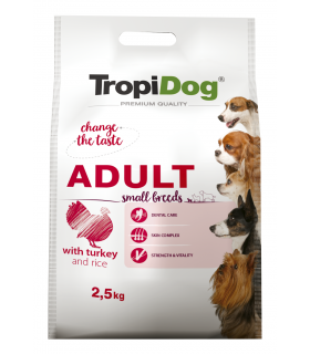 TROPIDOG PREMIUM ADULT S TURKEY&RICE 2,5kg