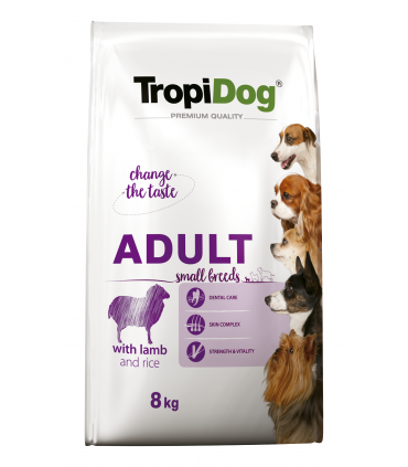 TROPIDOG PREMIUM ADULT S LAMB&RICE 8kg