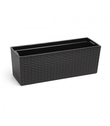 KWIETNIK BEGONIA 190x560 RATTAN - CZARNY