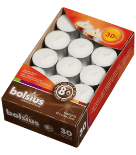 BOLSIUS PODGRZEWACZ 8H BOX 30szt. BIAŁY