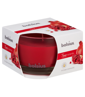 BOLSIUS ŚWIECA W SZKLE TRUE SCENTS GRANAT 63/90