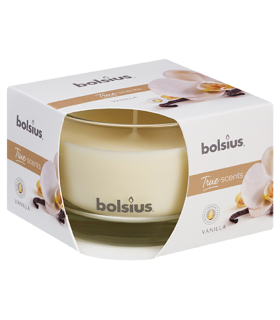 BOLSIUS ŚWIECA W SZKLE TRUE SCENTS VANILIA 63/90
