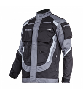 LAHTI BLUZA CZARNO-SZARA Z PASAMI ODBLASK. "XL"